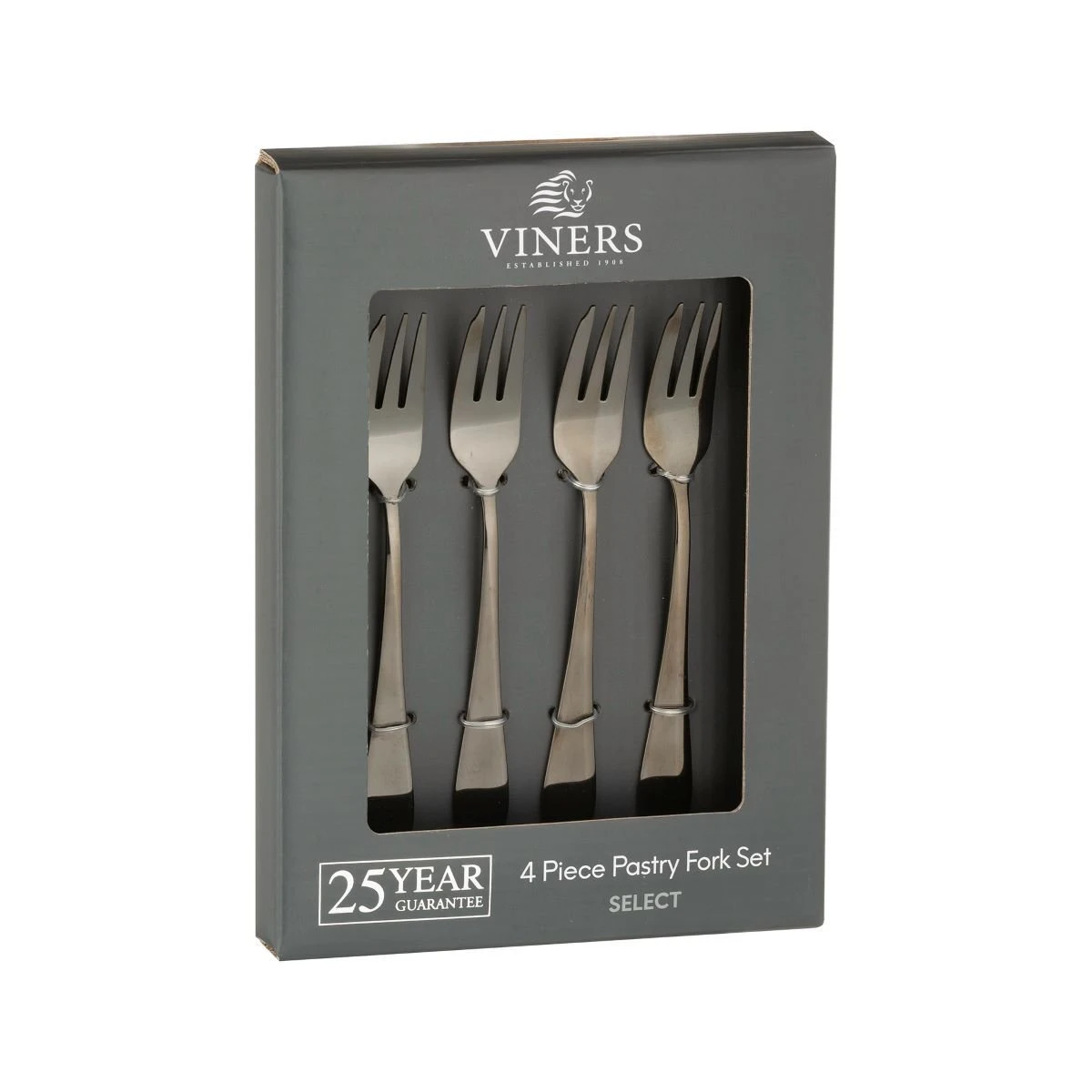 Viners Select 4-Piece Pastry Fork Set | Grey 4 Viners Select 4-Piece Pastry Fork Set | Grey - Image 2