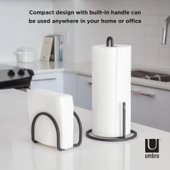 Umbra Squire Vertical Paper Towel Holder | Black -Cuisinart Shop 1004313 040 squire blk co04