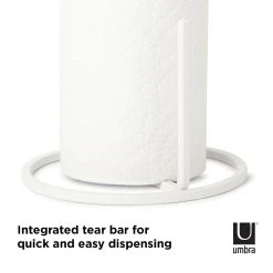 Umbra Squire Vertical Paper Towel Holder | White -Cuisinart Shop 1004313 660 squire wht co02