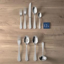 Villeroy & Boch 64-Piece Stainless Steel Flatware & Serving Set | Medina -Cuisinart Shop 1263529093 on fs m b 1