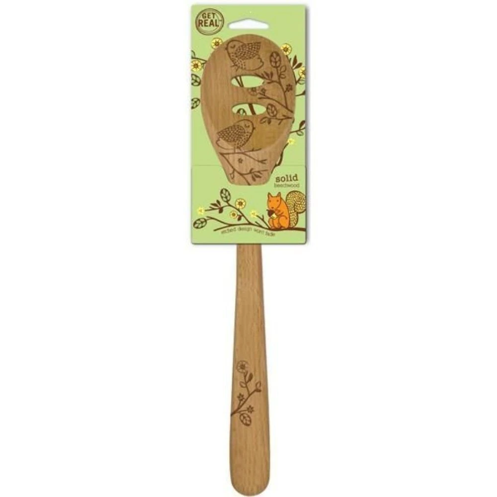 Talisman Designs 12" Beechwood Slotted Spoon | Woodland Collection 4 Talisman Designs 12" Beechwood Slotted Spoon | Woodland Collection - Image 2