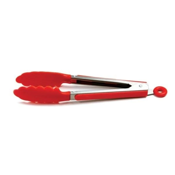 Norpro Grip-EZ 9" Locking Tongs - Red 4 Norpro Grip-EZ 9" Locking Tongs - Red - Image 2