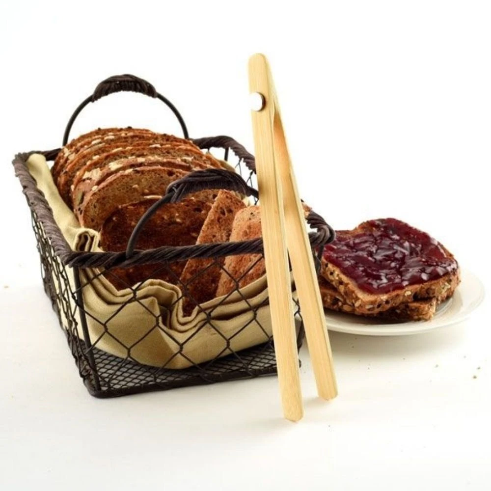 Norpro Bamboo Toast Tongs With Magnet | Set Of 2 6 Norpro Bamboo Toast Tongs With Magnet | Set Of 2 - Image 4