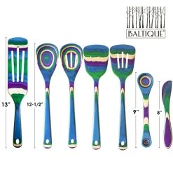 Totally Bamboo Baltique® 7-Piece Cooking Utensil Set | Mumbai -Cuisinart Shop 20 9639mumbai 7 pcset dims 01