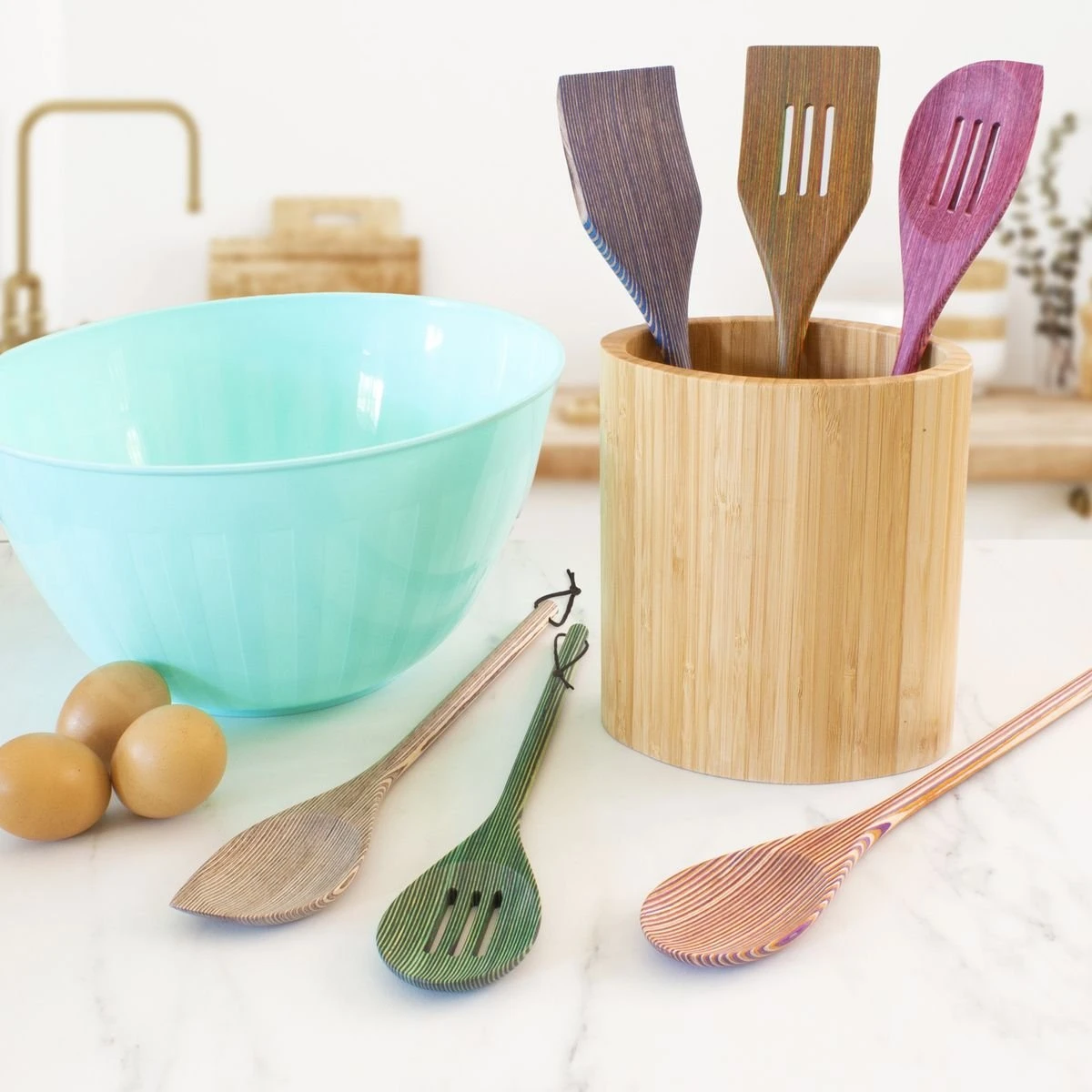 Totally Bamboo Baltique® 6-Piece Cooking Utensil Set | Costa Nova 8 Totally Bamboo Baltique® 6-Piece Cooking Utensil Set | Costa Nova - Image 6
