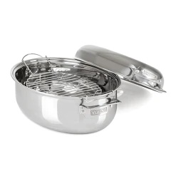 Viking 3-Ply 3-in-1 Stainless Steel 8.5-Quart Oval Roaster