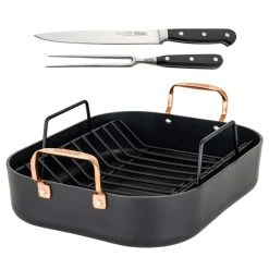 Viking 16" Roasting Pan | Black & Copper
