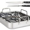Viking 16" Stainless Steel Roasting Pan W/Bonus Carving Set -Cuisinart Shop 4013 9902c 1000px