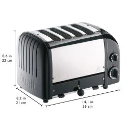 Dualit NewGen Classic 4-Slice Toaster | Matte Black -Cuisinart Shop 4matte3