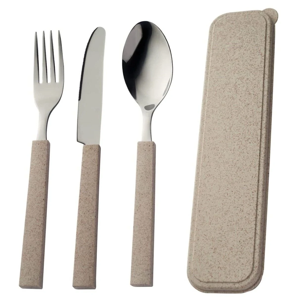 Viners Organic 3-Piece On The Go Cutlery Set & Case 2 Viners Organic 3-Piece On The Go Cutlery Set & Case