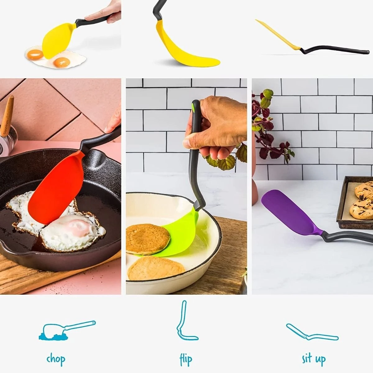 Dreamfarm Chopula Silicone Spatula| Yellow 4 Dreamfarm Chopula Silicone Spatula| Yellow - Image 2