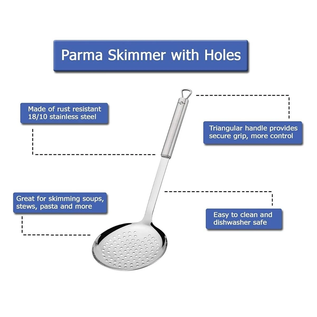Frieling Parma Skimmer With Holes | 14" 4 Frieling Parma Skimmer With Holes | 14" - Image 2