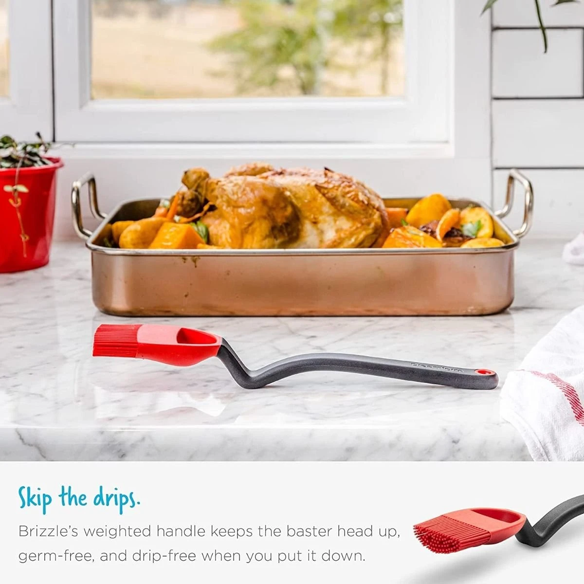 Dreamfarm Brizzle Silicone Basting Brush | Red 10 Dreamfarm Brizzle Silicone Basting Brush | Red - Image 8