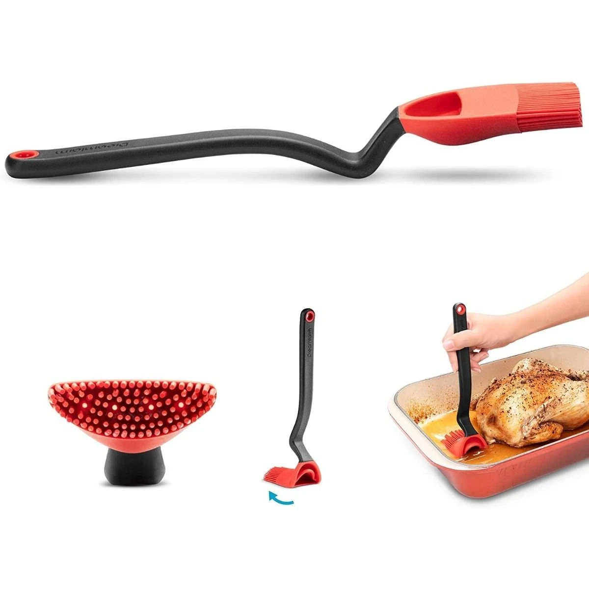 Dreamfarm Brizzle Silicone Basting Brush | Red 4 Dreamfarm Brizzle Silicone Basting Brush | Red - Image 2