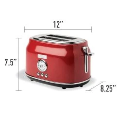 Haden Dorset 2-Slice Stainless Steel Toaster | Red 13 Haden Dorset 2-Slice Stainless Steel Toaster | Red -Cuisinart Shop 75001