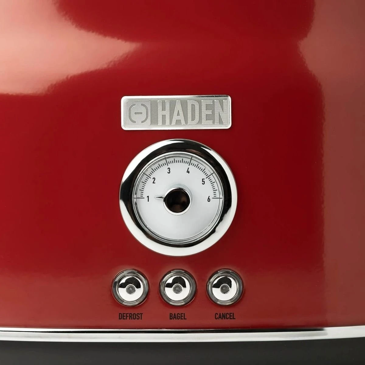 Haden Dorset 2-Slice Stainless Steel Toaster | Red 5 Haden Dorset 2-Slice Stainless Steel Toaster | Red - Image 3