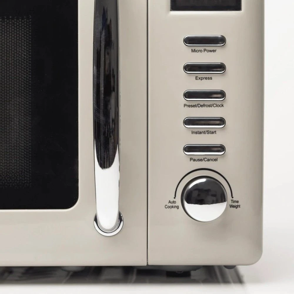 Haden Heritage Vintage Retro 0.7 Cubic Foot Microwave | Putty Beige 5 Haden Heritage Vintage Retro 0.7 Cubic Foot Microwave | Putty Beige - Image 3