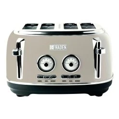 Haden Dorset 4-Slice Stainless Steel Toaster | Putty Beige
