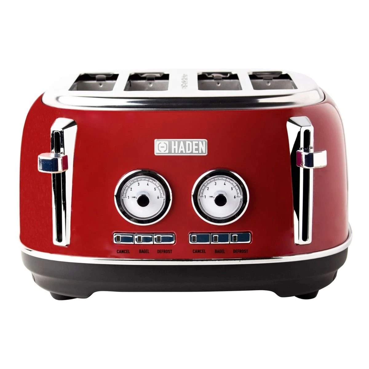 Haden Dorset 4-Slice Stainless Steel Toaster | Red 3 Haden Dorset 4-Slice Stainless Steel Toaster | Red