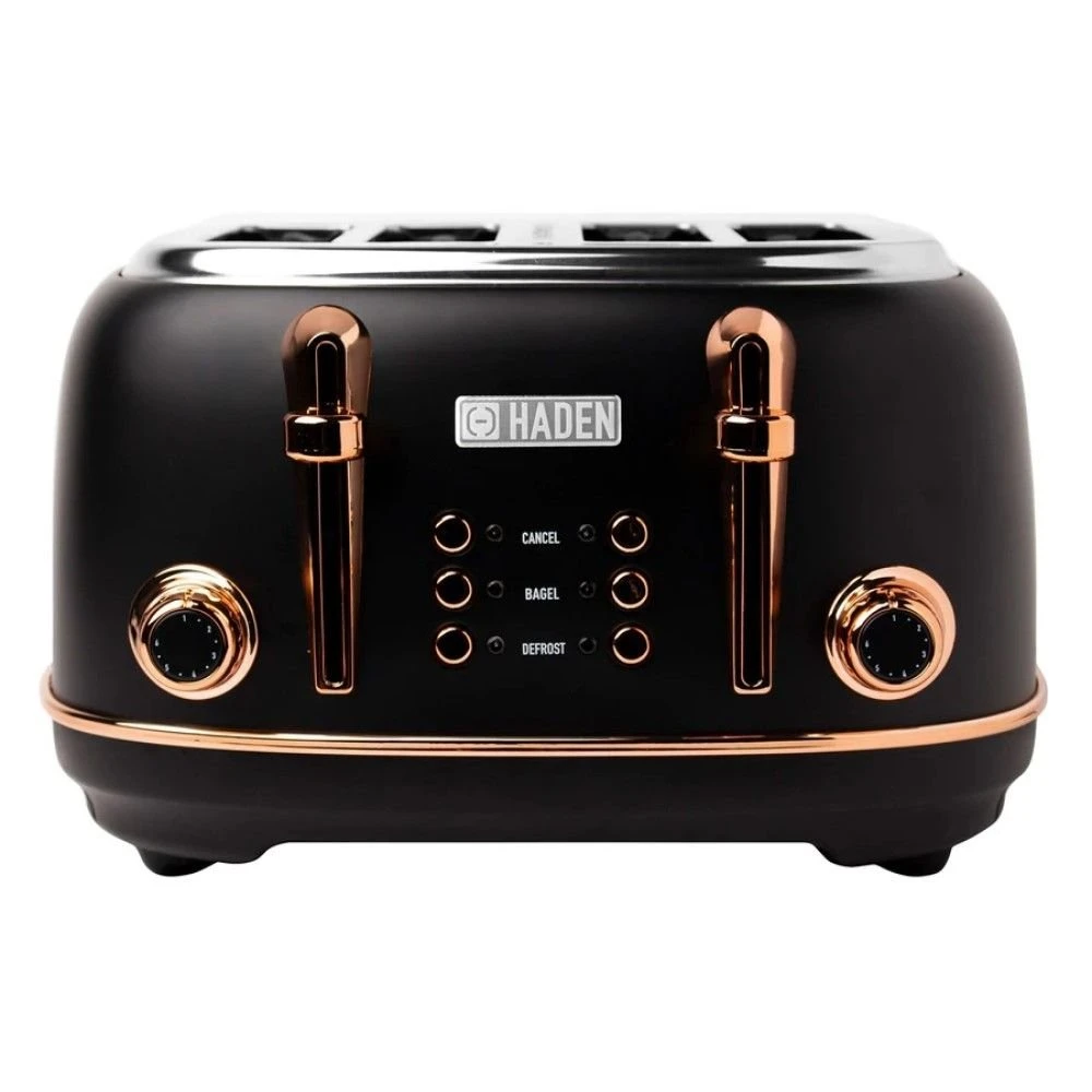 Haden Heritage 4-Slice Toaster | Black And Copper 3 Haden Heritage 4-Slice Toaster | Black And Copper