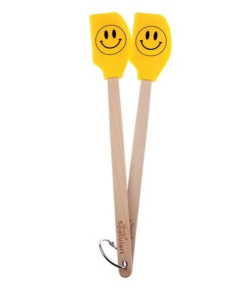 Tovolo Set Of 2 Mini "Spatulart" Smiley Face Spatulas 3 Tovolo Set Of 2 Mini "Spatulart" Smiley Face Spatulas