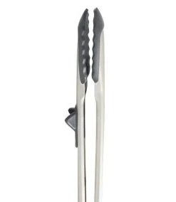 Tovolo Silicone-Tipped Locking Tongs (Charcoal)