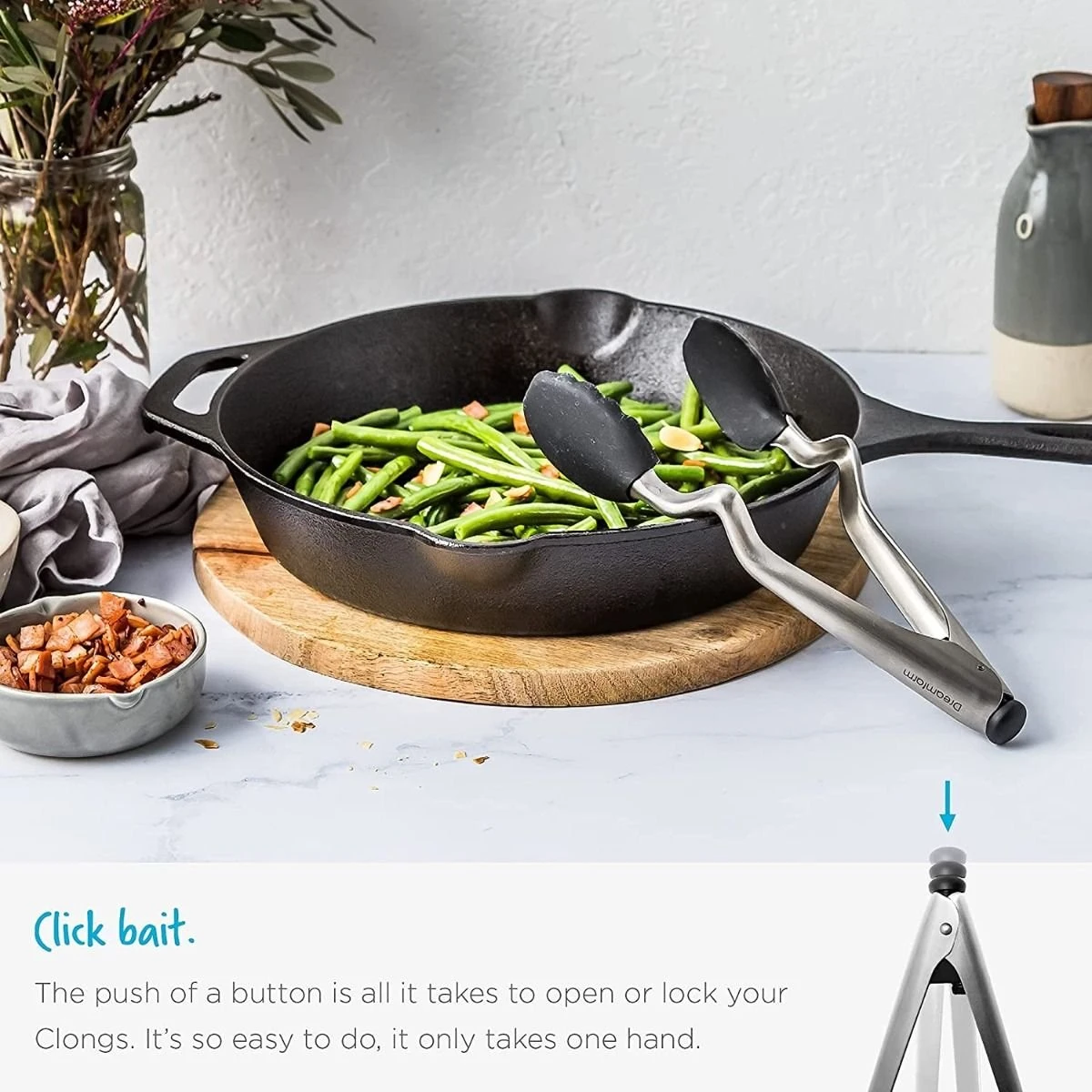 Dreamfarm 9" Clongs Silicone Tongs | Black 6 Dreamfarm 9" Clongs Silicone Tongs | Black - Image 4