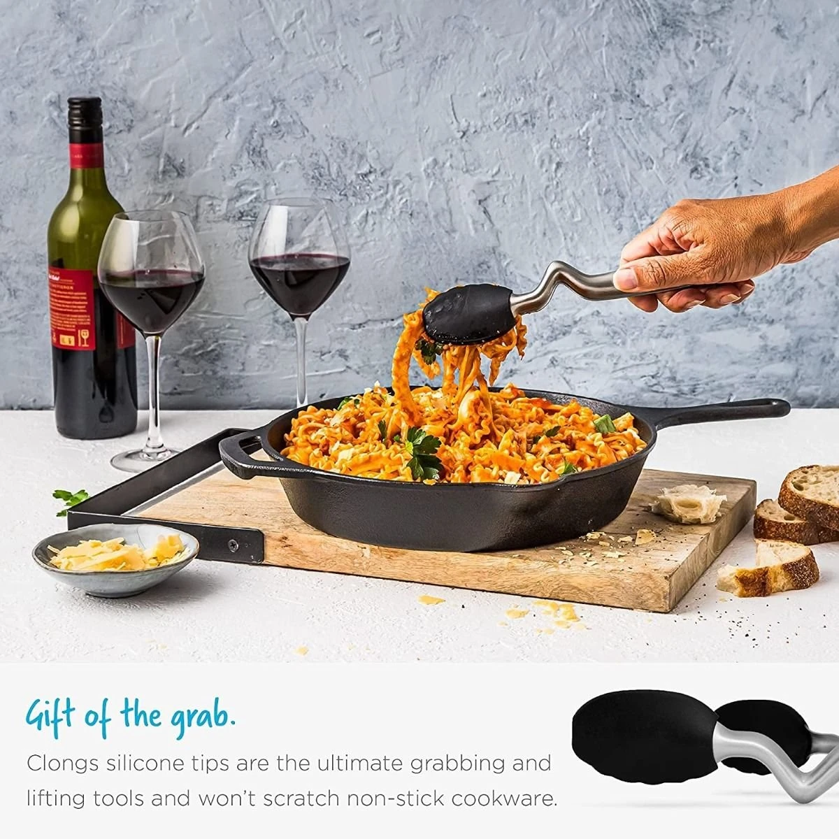 Dreamfarm 9" Clongs Silicone Tongs | Black 7 Dreamfarm 9" Clongs Silicone Tongs | Black - Image 5