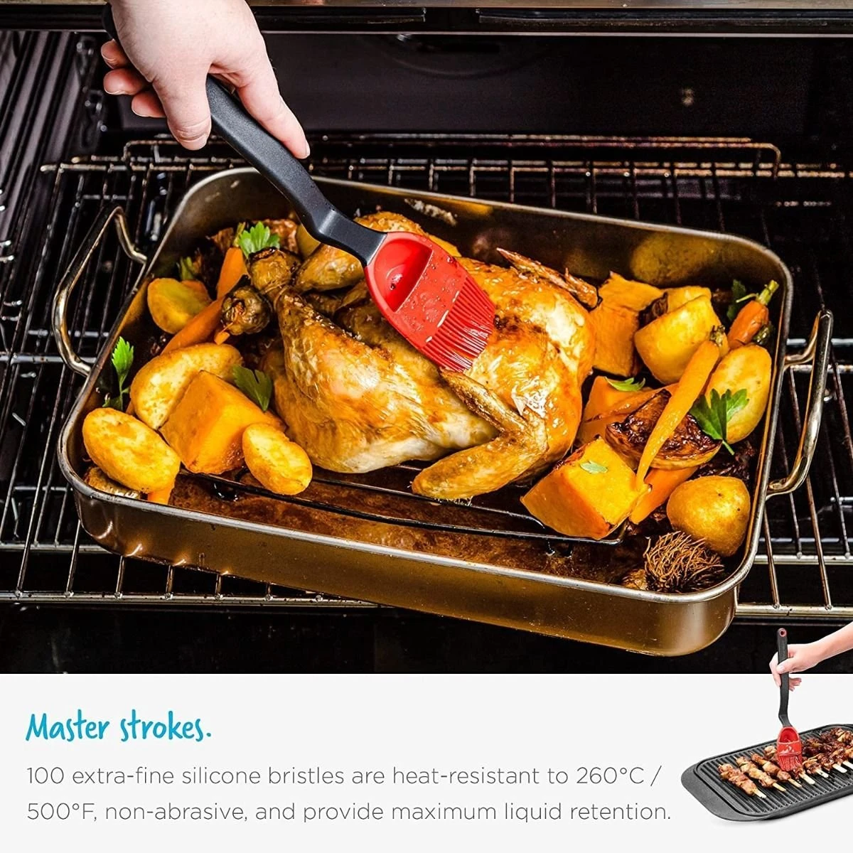 Dreamfarm Brizzle Silicone Basting Brush | Black 8 Dreamfarm Brizzle Silicone Basting Brush | Black - Image 6