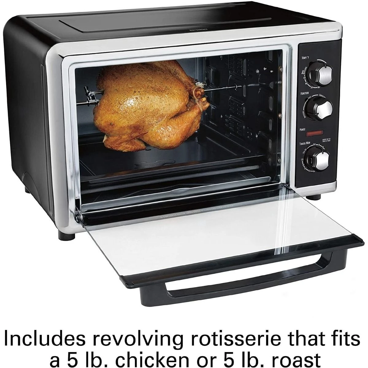 Hamilton Beach Home Hamilton Beach Countertop Oven With Convection & Rotisserie | Black & Stainless 5 Hamilton Beach Home Hamilton Beach Countertop Oven With Convection & Rotisserie | Black & Stainless - Image 3