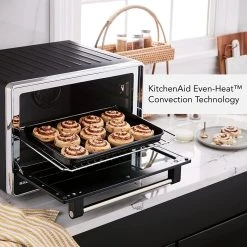 KitchenAid Dual Convection Countertop Oven With Air Fry & Temperature Probe | Black Matte -Cuisinart Shop 81cmebrw32l. ac sl1500