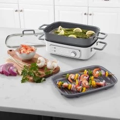 Cuisinart STACK5 Multifunctional Grill With Glass Lid | White -Cuisinart Shop 81fjxxq1o6l. ac sl1500 copy