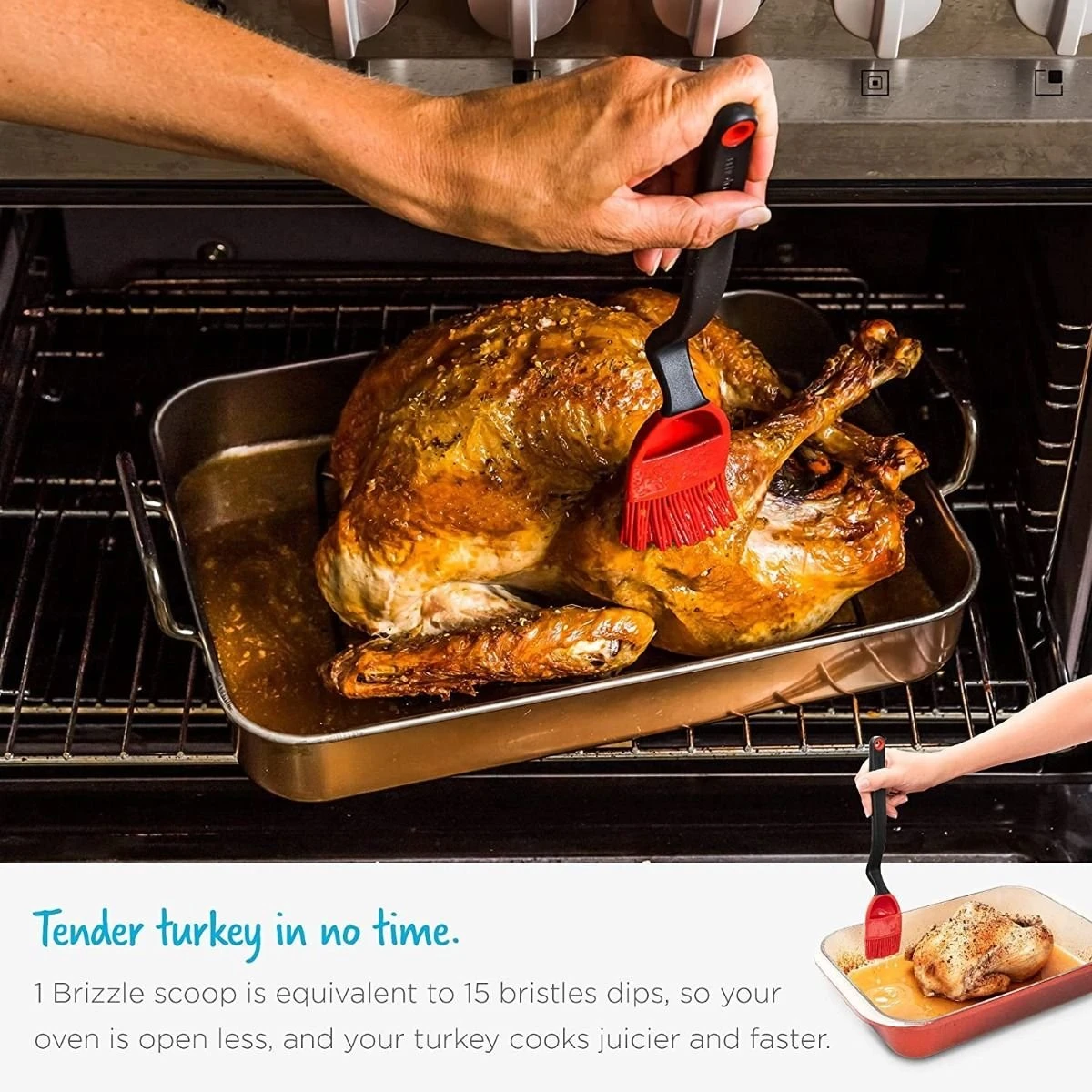 Dreamfarm Brizzle Silicone Basting Brush | Black 11 Dreamfarm Brizzle Silicone Basting Brush | Black - Image 9