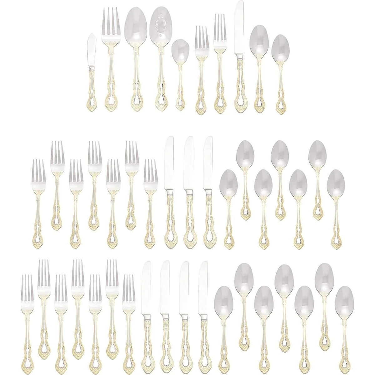 Oneida 18/10 Stainless Steel 45-Piece Flatware Set | Golden Mandolina 4 Oneida 18/10 Stainless Steel 45-Piece Flatware Set | Golden Mandolina - Image 2