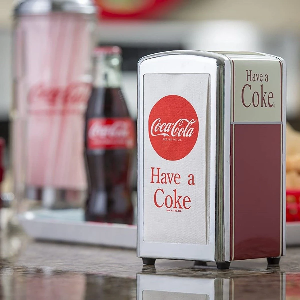 TableCraft Coca-Cola Full Size Napkin Dispenser 6 TableCraft Coca-Cola Full Size Napkin Dispenser - Image 4