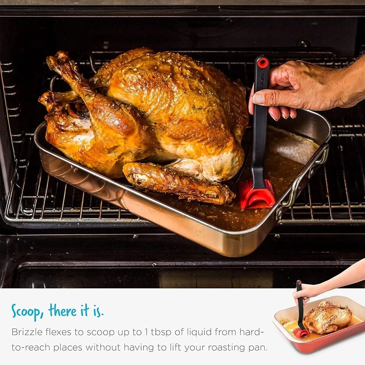 Dreamfarm Brizzle Silicone Basting Brush | Black 7 Dreamfarm Brizzle Silicone Basting Brush | Black - Image 5