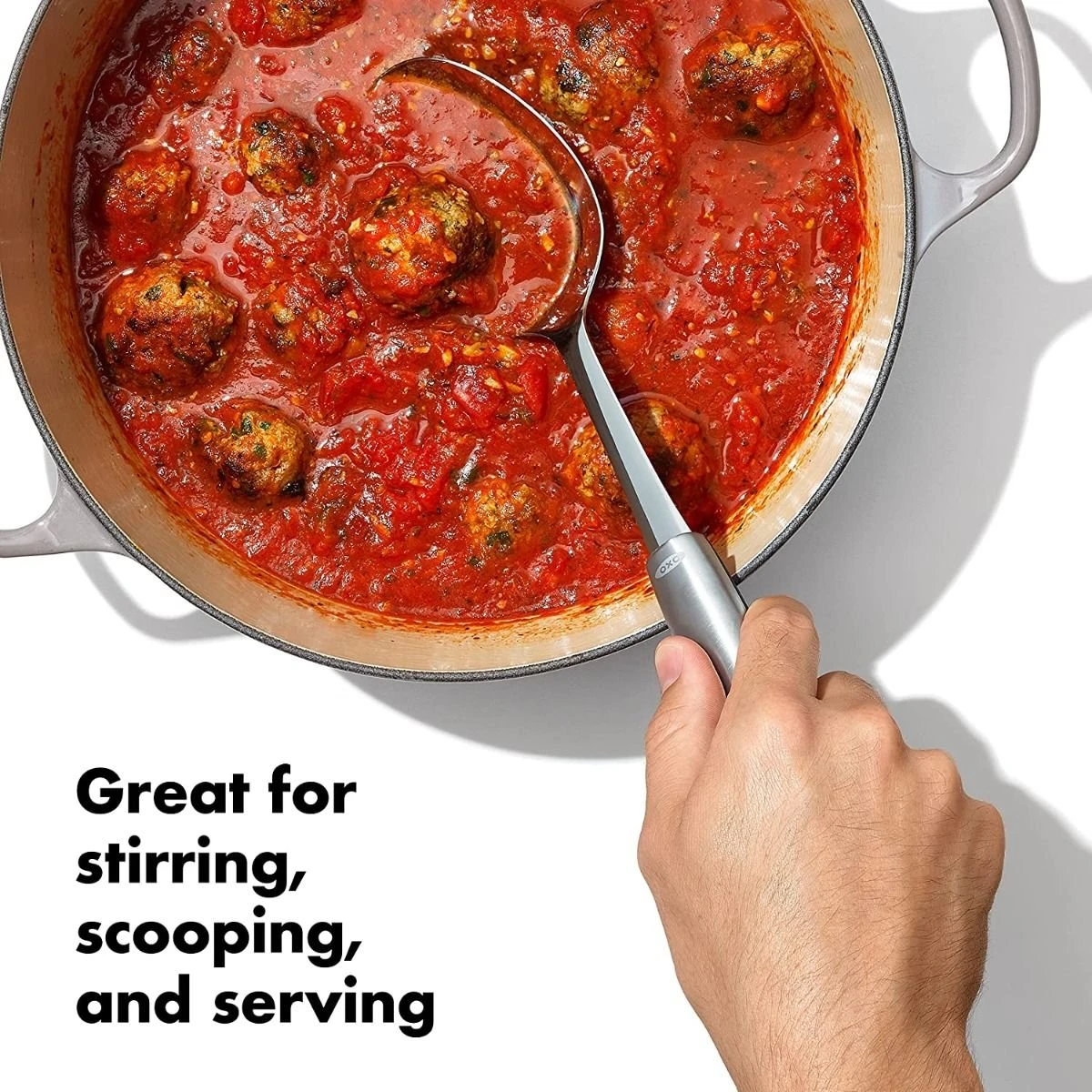 OXO Steel Solid Spoon 5 OXO Steel Solid Spoon - Image 3