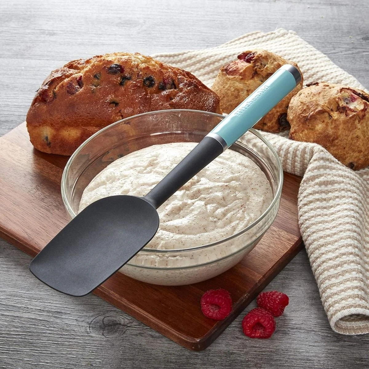 KitchenAid Non-Electrics KitchenAid Classic Spoon Spatula | Aqua 5 KitchenAid Non-Electrics KitchenAid Classic Spoon Spatula | Aqua - Image 3