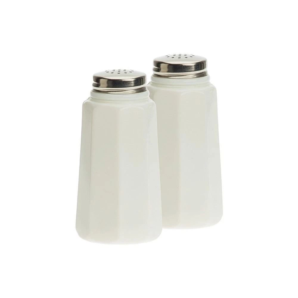 Mosser Glass Panel Salt And Pepper Shakers | Milk 3 Mosser Glass Panel Salt And Pepper Shakers | Milk