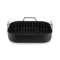 All-Clad HA1 Hard Anodized Nonstick Roaster & Rack | 13.6" X 16"