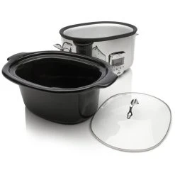 All-Clad Slow Cooker With Black Ceramic Insert | 6.5 Qt. 7 All-Clad Slow Cooker With Black Ceramic Insert | 6.5 Qt. -Cuisinart Shop all clad slow cooker 6 5 qt 1 1