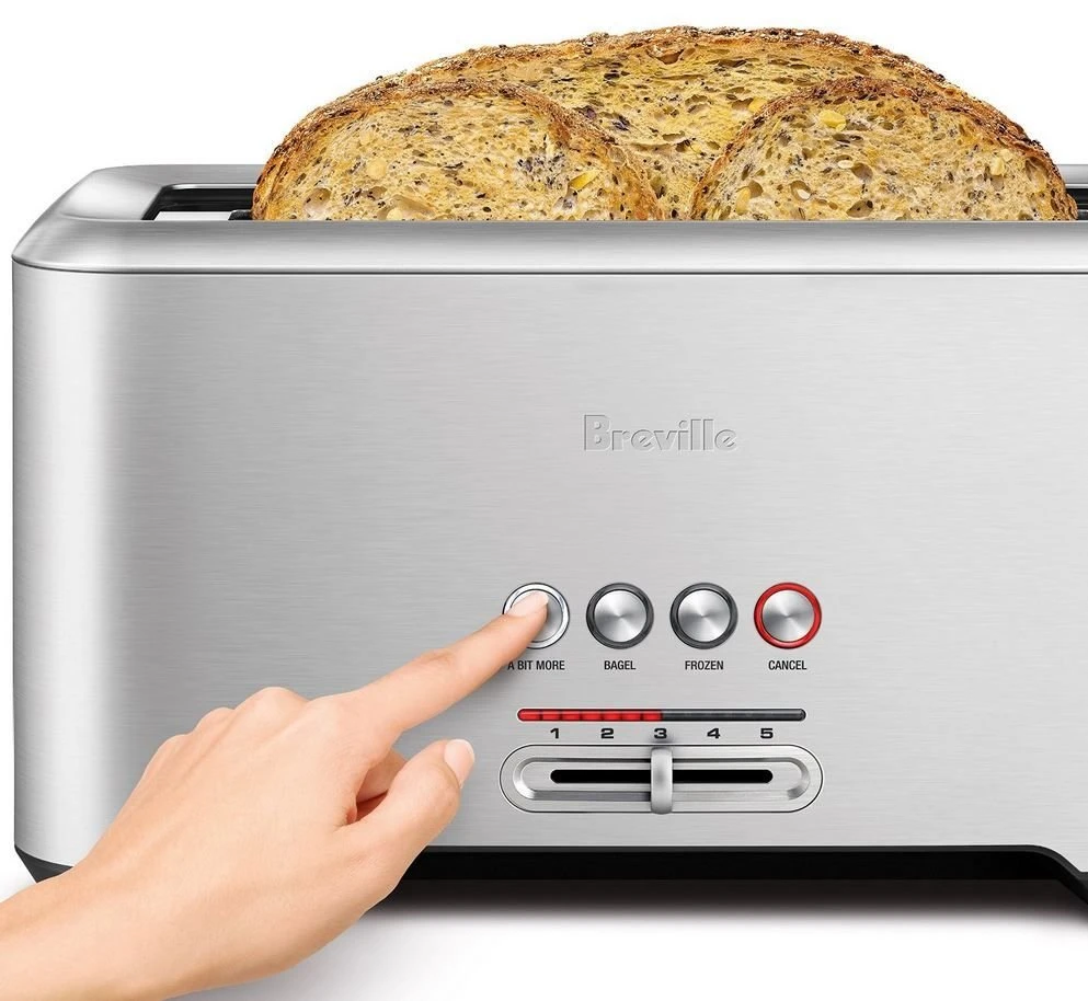 Breville The A Bit More 4-Slice Toaster | Brushed Stainless Steel 3 Breville The A Bit More 4-Slice Toaster | Brushed Stainless Steel