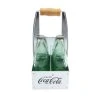TableCraft 1oz Coca-Cola Salt & Pepper Shakers | Green Tinted Glass With Galvanized Rack -Cuisinart Shop cc339ng 01.default