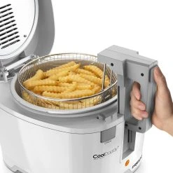 Presto® CoolDaddy® Cool-Touch Deep Fryer With Removable Bucket | 2 Qt. - White -Cuisinart Shop cooldaddywhite5 1
