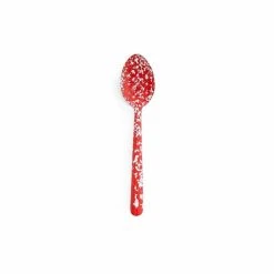 Crow Canyon Home Crow Canyon Enameled Slotted Spoon Red Marble