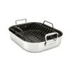 All-Clad Nonstick Roaster With Rack | Large - 16" X 13" 2 All-Clad Nonstick Roaster With Rack | Large - 16" X 13" -Cuisinart Shop e751s264 all clad non stick roasting pan with rack 16 x 13 1
