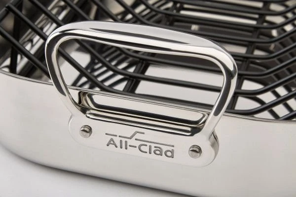 All-Clad Stainless Steel Roaster With Rack | Large - 16" X 13" - Image 7