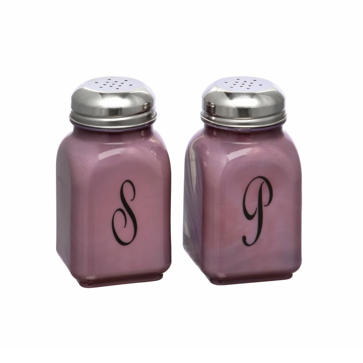 Mosser Glass Monogram Salt & Pepper Set | Eggplant 3 Mosser Glass Monogram Salt & Pepper Set | Eggplant