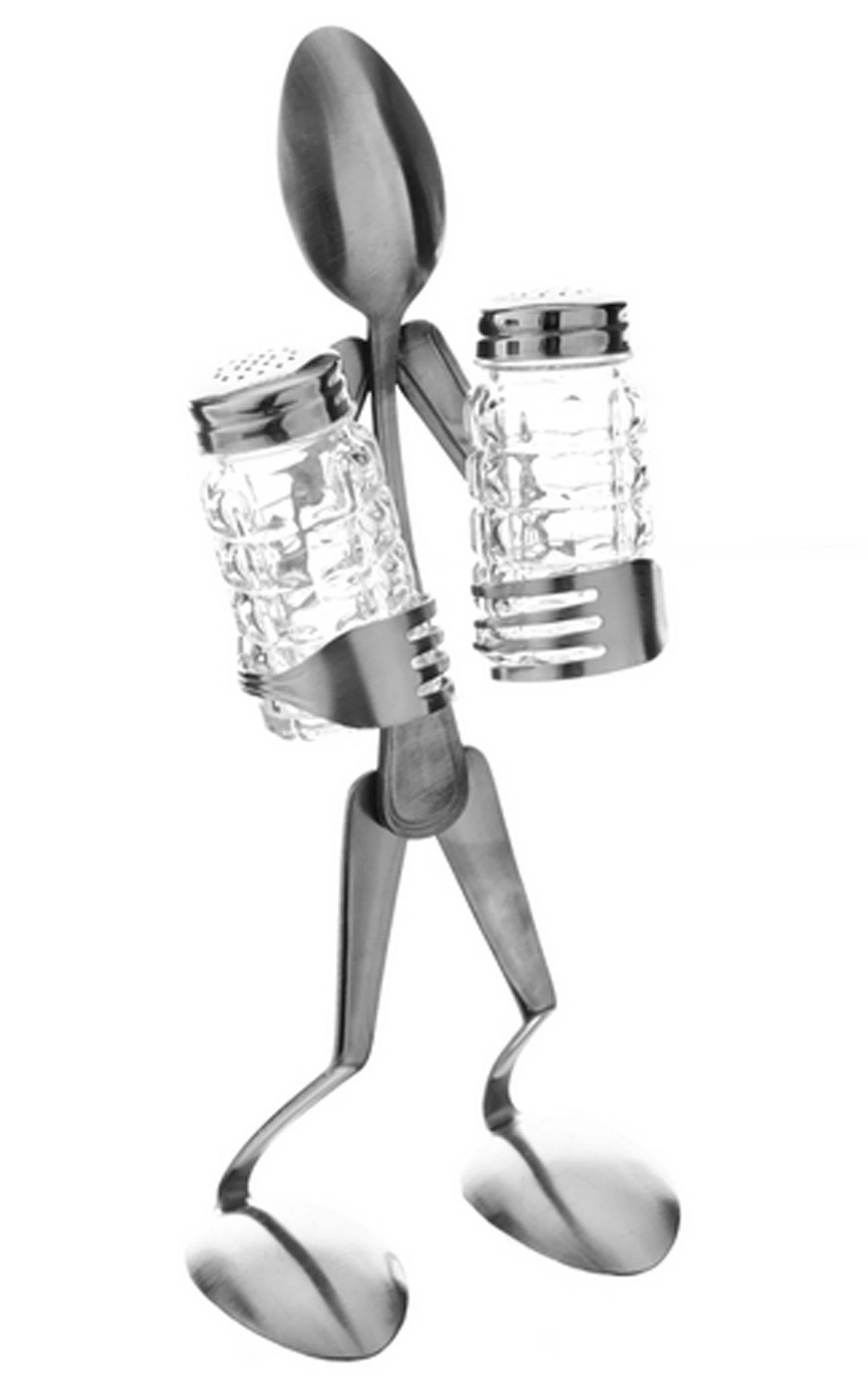 Forked Up Art Salt & Pepper Holder - Spoon Art Figurine 5 Forked Up Art Salt & Pepper Holder - Spoon Art Figurine - Image 3