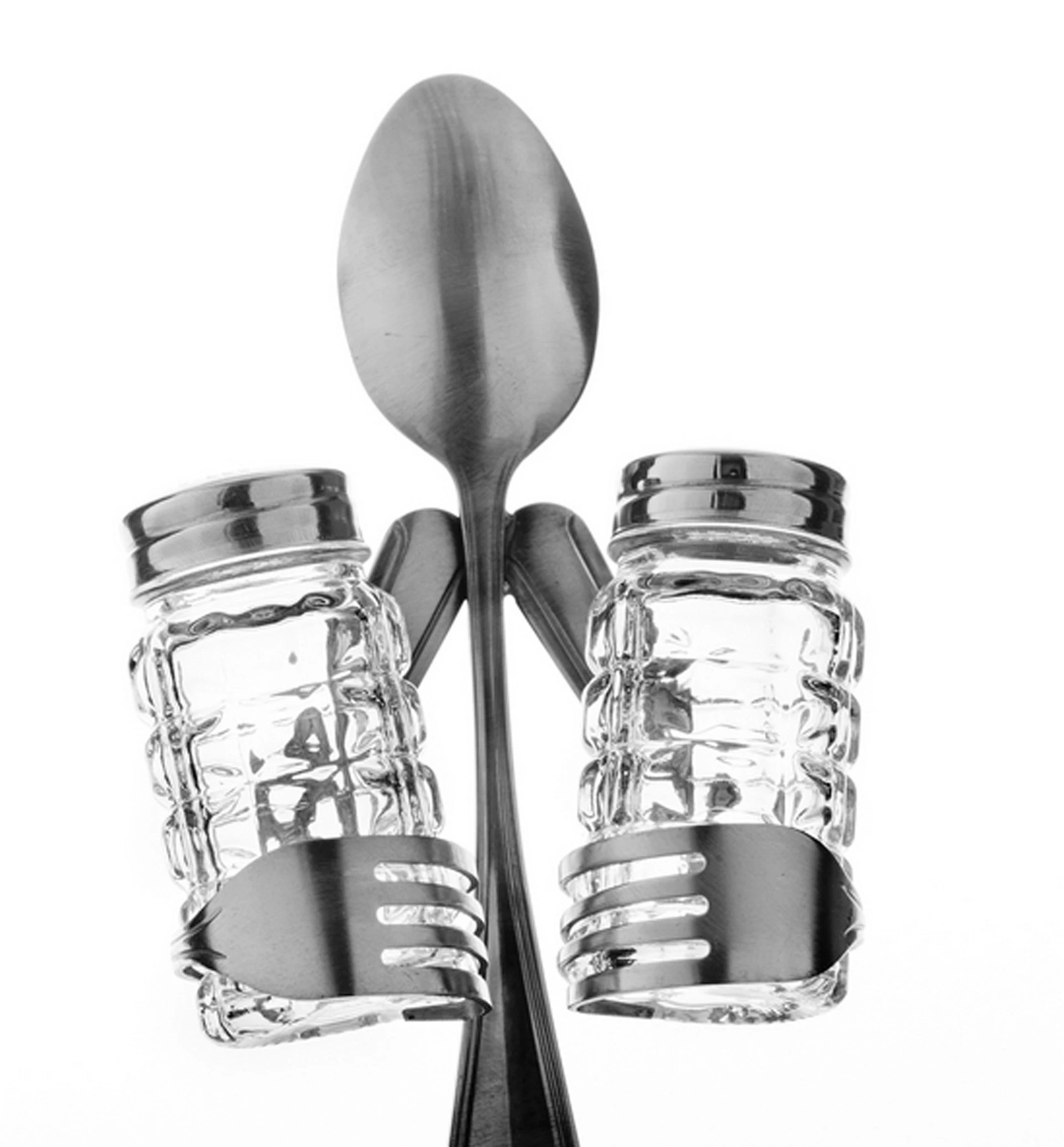 Forked Up Art Salt & Pepper Holder - Spoon Art Figurine 4 Forked Up Art Salt & Pepper Holder - Spoon Art Figurine - Image 2